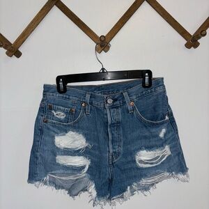 Levi’s Distressed Denim Shorts